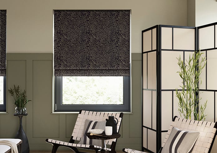 William Morris At Home Willow, Woven Indigo - Twist&Fit Roman Blind - Image 3